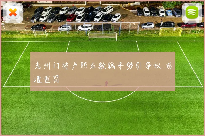 光州门将卢熙东数钱手势引争议 或遭重罚